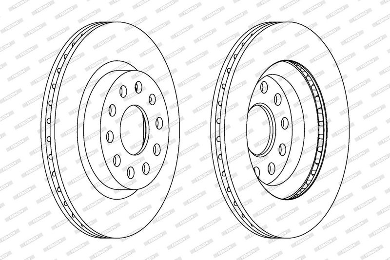 FERODO Brake disc VW,AUDI,SKODA DDF1223C 1K0615301AC,1K0615301AK,1K0615301AS Brake rotor,Brake discs,Brake rotors 1K0615301S,5C0615301,8P0098301A