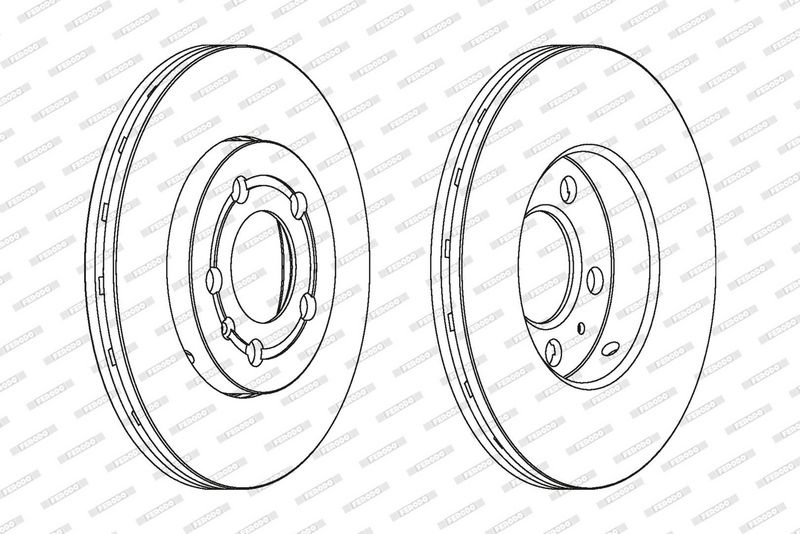 FERODO Brake disc VW,AUDI,SKODA DDF927C 1J0615301D,1J0615301L,1JE615301 Brake rotor,Brake discs,Brake rotors 6R0615301,6R0615301C,8Z0615301B,3496025