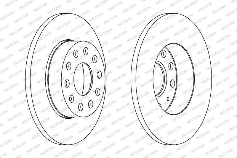 FERODO Brake disc VW,AUDI,SKODA DDF1276C 1K0615601AC,1K0615601AJ,1K0615601L Brake rotor,Brake discs,Brake rotors DDF1276C,1K0615601AC,1K0615601L