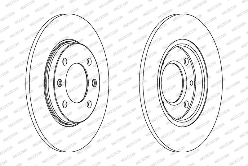 FERODO Brake disc PEUGEOT,CITROËN DDF244C 1168115,1618860980,169115 Brake rotor,Brake discs,Brake rotors 4246G3,4246G6,4249F5,4249G5,95661749,96012770