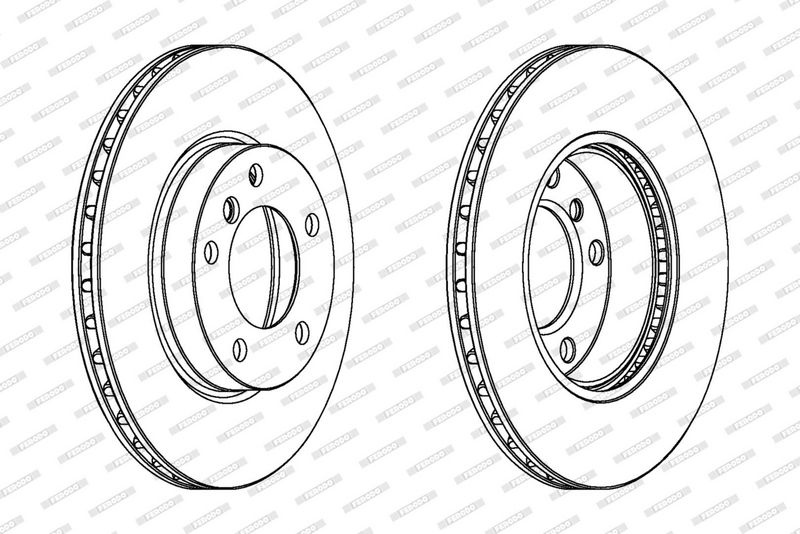 FERODO Brake disc Vented DDF258C Brake rotor,Brake discs BMW,ALPINA,3 Limousine (E46),3 Touring (E46),3 Cabrio (E36),3 Coupe (E46),3 Limousine (E36)