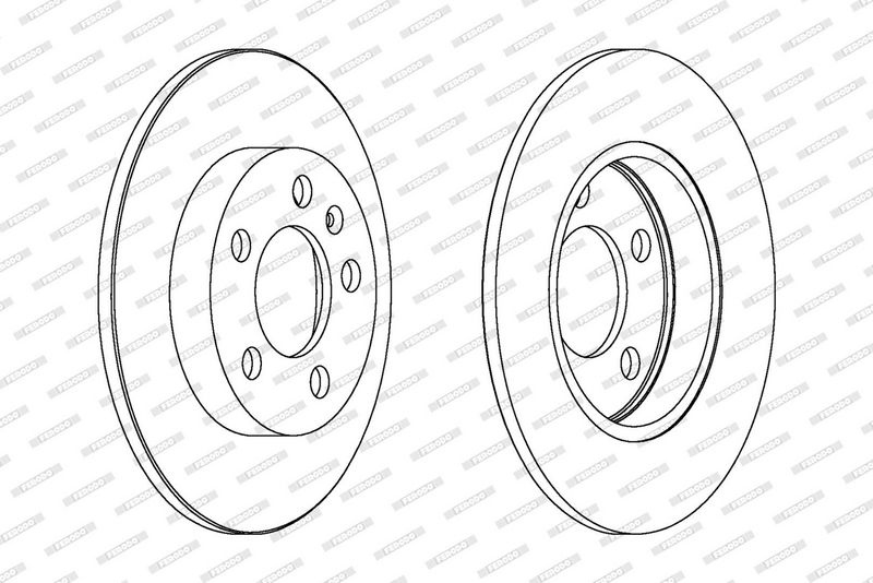 FERODO Brake disc solid DDF1155C Brake rotor,Brake discs VW,AUDI,SKODA,Golf IV Schrägheck (1J1),Golf IV Variant (1J5),Bora Limousine (1J2)