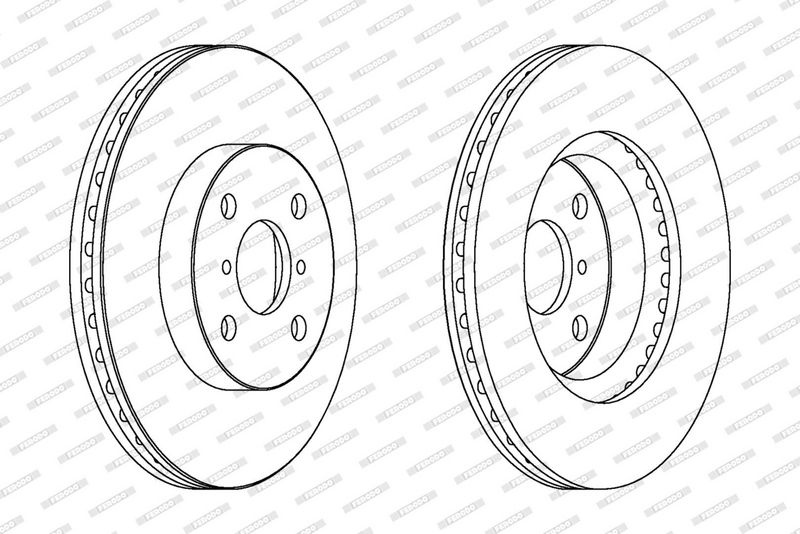 FERODO Brake disc TOYOTA,DAIHATSU DDF1587C 435120D060,435120D060000,DDF1587C Brake rotor,Brake discs,Brake rotors 435120D060,435120D260,435120D120