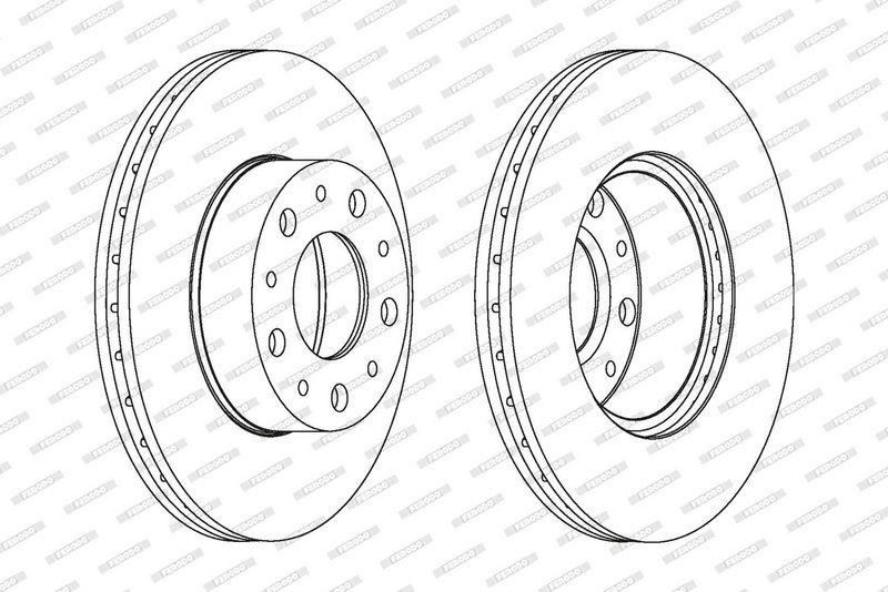 FERODO Brake disc FIAT,PEUGEOT,CITROËN DDF1170C 1606400980,1607872080,4246Y1 Brake rotor,Brake discs,Brake rotors 424926,4249G3,4249H8,468024233