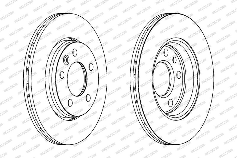 FERODO Brake disc VW DDF1286C DDF1286C,7E0615601D,7H0615601B Brake rotor,Brake discs,Brake rotors 7E0615601D,7H0615601B