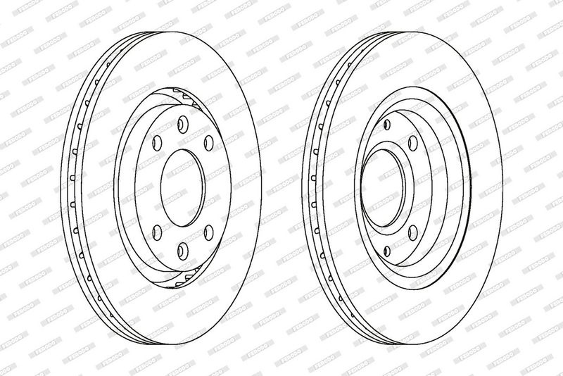 FERODO Brake disc OPEL,PEUGEOT,CITROËN DDF1140C 1606401480,1613191380,1618862780 Brake rotor,Brake discs,Brake rotors 1618890480,1629058880,1647868480