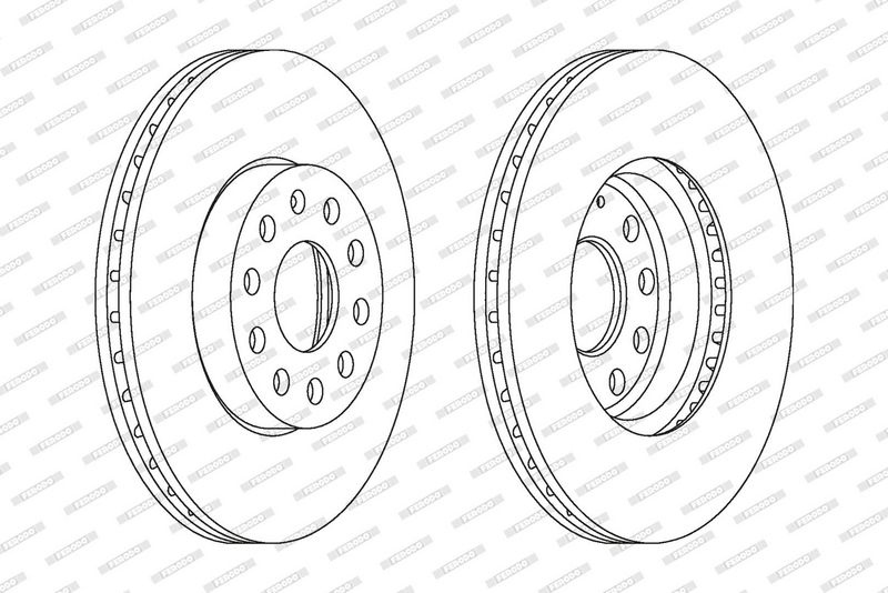 FERODO Brake disc VW,AUDI,SKODA DDF1218C 1K0615301K,1K0615301T,5C0615301A Brake rotor,Brake discs,Brake rotors 5Q0615301H,8E0098301C,8E0098301S