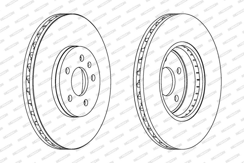 FERODO Brake disc Vented DDF1664C Brake rotor,Brake discs AUDI,A4 Avant (8K5, B8),Q5 (8RB),A4 Limousine (8K2, B8),A5 Sportback (8TA),A5 Coupe (8T3)