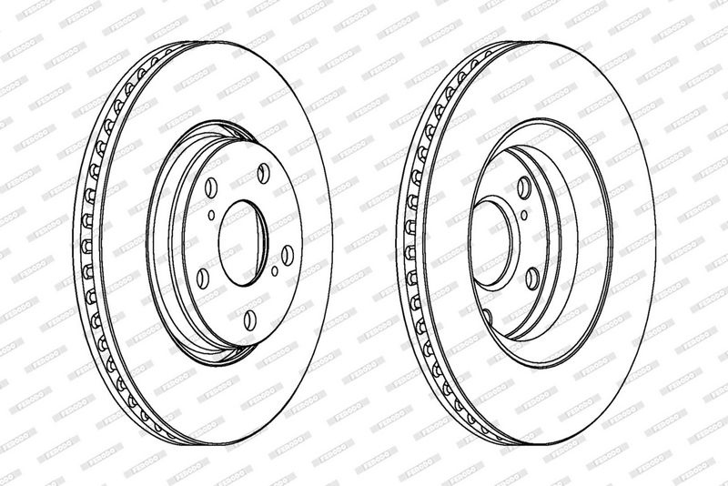 FERODO Brake disc Vented DDF1756C Brake rotor,Brake discs TOYOTA,AURIS (NRE15_, ZZE15_, ADE15_, ZRE15_, NDE15_),AVENSIS Station Wagon (ZRT27, ADT27)
