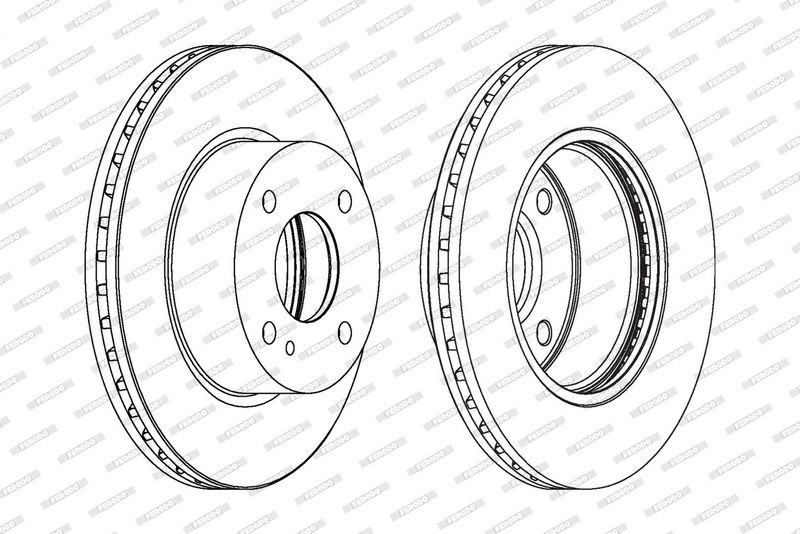 FERODO Brake disc FORD DDF1740C DDF1740C,1523795,1535924 Brake rotor,Brake discs,Brake rotors 1546835,1679853,1892667,1892668,2017682,8V511125AA