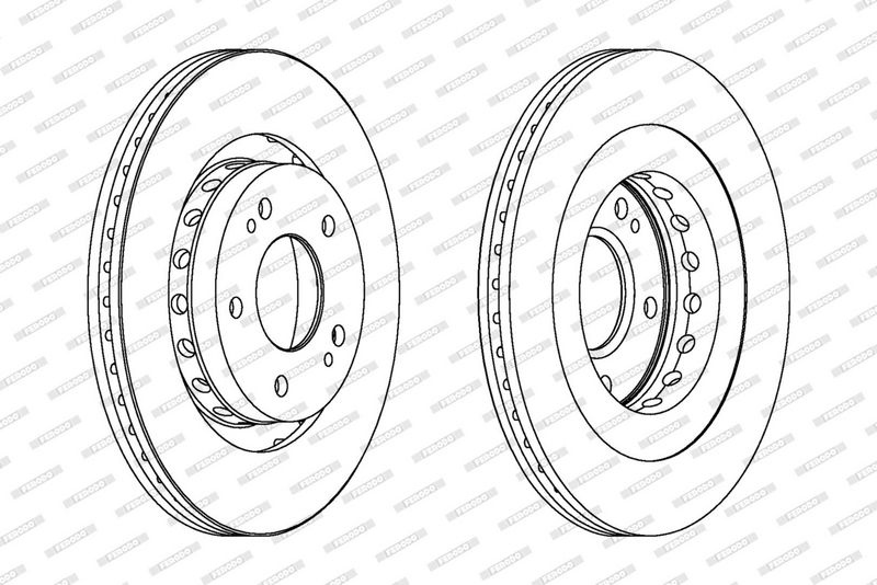 FERODO Brake disc PEUGEOT,CITROËN,MITSUBISHI DDF1642C 1606375780,1611429880,424958 Brake rotor,Brake discs,Brake rotors 424959,4249F3,DDF1642C,424958