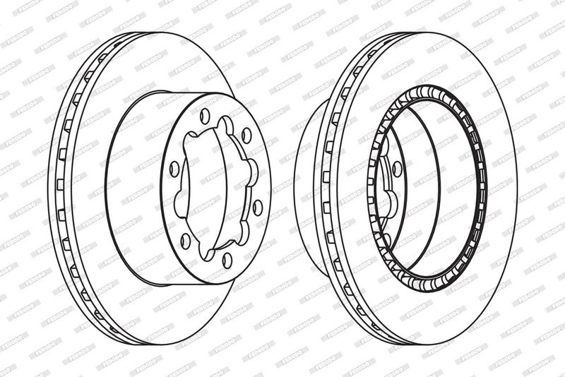 FERODO Brake disc VW,MERCEDES-BENZ FCR312A 2E0615601,68013765AA,68013765AA Brake rotor,Brake discs,Brake rotors FCR312A,2E0615601,9064230112,2E0615601