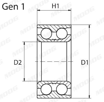 MOOG Wheel bearing kit OPEL,PEUGEOT,CITROËN PE-WB-11370 1606623580,1610918280,1623948880 1636410280,335069,335084,335097,E268416,1606623580,1610918280