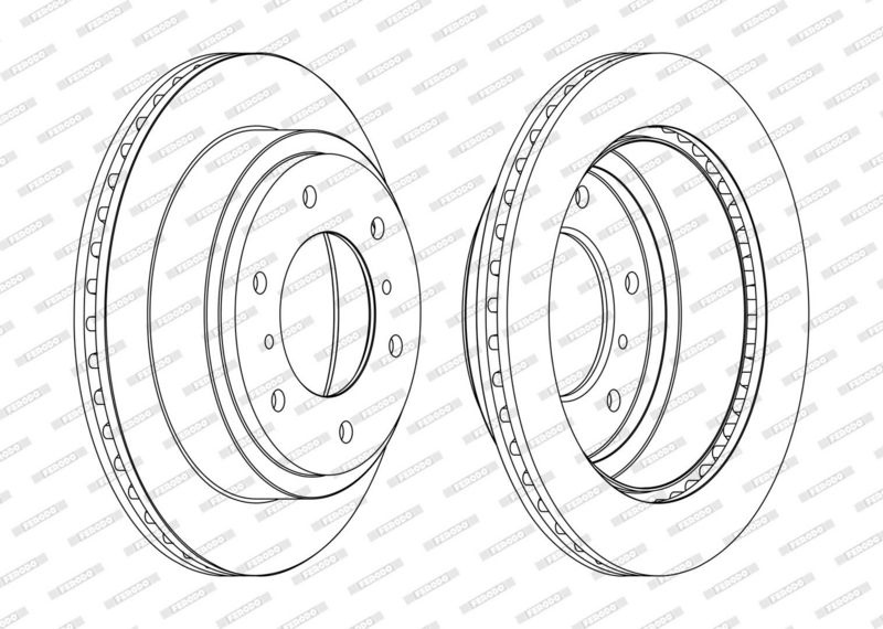 FERODO Brake disc Vented DDF1385C Brake rotor,Brake discs MITSUBISHI,PAJERO IV (V8_W, V9_W),PAJERO III (V7_W, V6_W),PAJERO PININ (H6_W, H7_W)