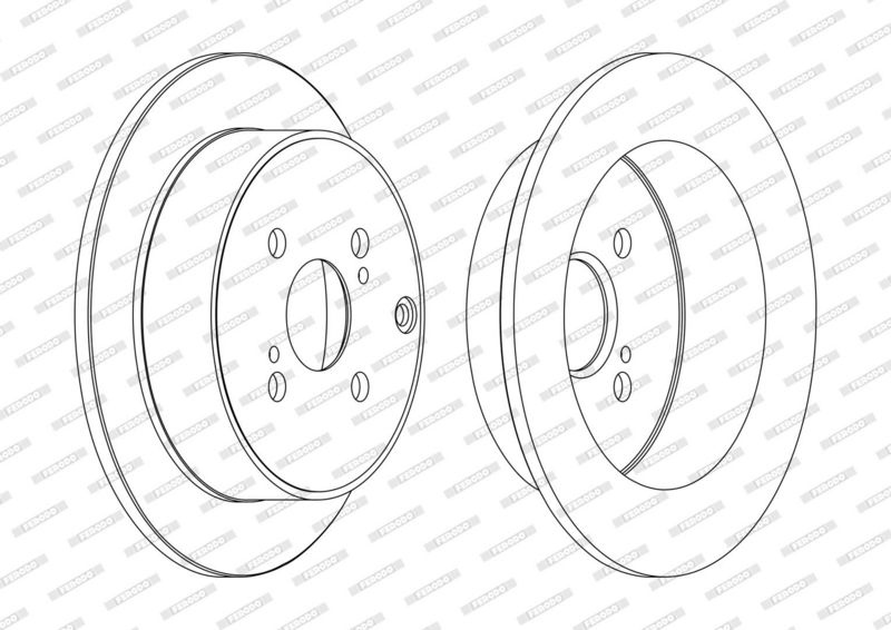 FERODO Brake disc solid DDF1409C Brake rotor,Brake discs TOYOTA,COROLLA Verso (ZER_, ZZE12_, R1_),COROLLA Stufenheck (E15_)