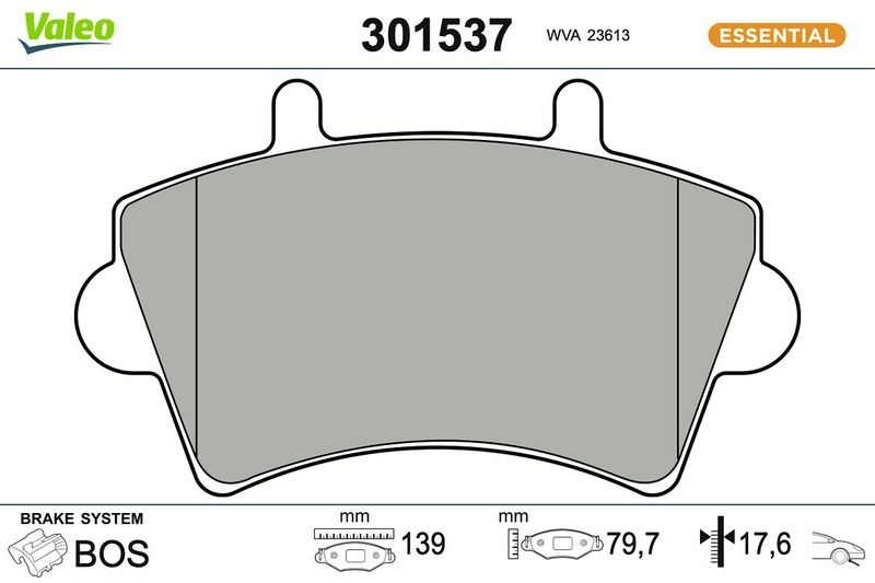 VALEO Brake pad set OPEL,RENAULT,NISSAN 301537 4106000QAD,1605980,4402993 4404585,4106000QAD,410603513R,7701206727,7701207339,8660004600,8671016186