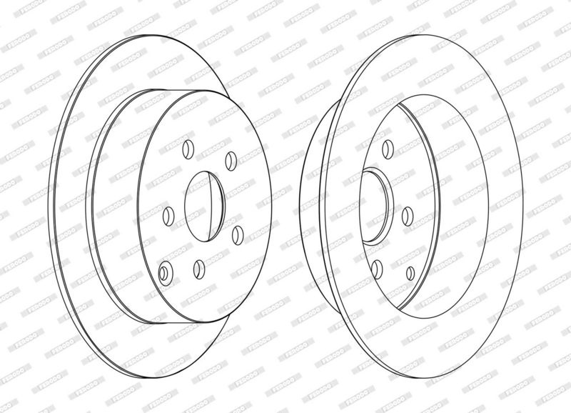 FERODO Brake disc TOYOTA DDF1485C DDF1485C,1371393,1503287 Brake rotor,Brake discs,Brake rotors 1546747,2256302,6C111125AA,4243120390,4243120420