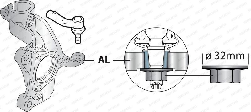 MOOG Track rod end VW,AUDI,SKODA VO-ES-10704 1K0423812C,1K0423812D,1K0423812G Tie rod end,Track rod end ball joint,Outer tie rod,Outer tie rod end