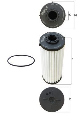 MAHLE ORIGINAL Transmission Filter VW,AUDI,SKODA HX 190D 0GC325183,0GC325183A,N91084501 0GC325183,0GC325183A,N91084501,0GC325183,0GC325183A,0GC325183
