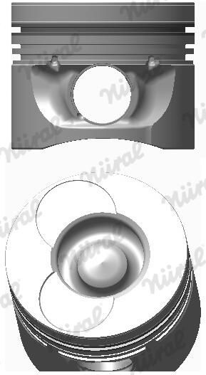 NÜRAL Piston with piston ring carrier 87-743100-00 Piston MERCEDES-BENZ,SSANGYONG,PUCH,E-Klasse Limousine (W210),SPRINTER 3-t Kasten (903)