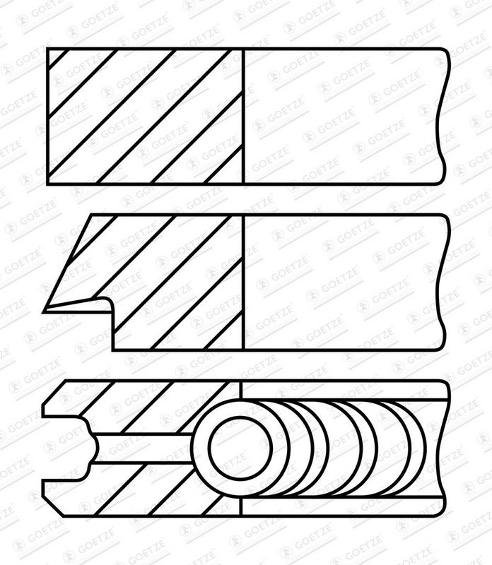 GOETZE ENGINE Piston Ring Kit Cyl.Bore: 81mm 08-148300-00 Piston Ring Set VW,AUDI,SKODA,Golf IV Schrägheck (1J1),Golf V Schrägheck (1K1)