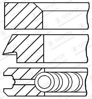 GOETZE ENGINE Piston Ring Kit Cyl.Bore: 86mm 08-427700-00 Piston Ring Set FORD,FIAT,PEUGEOT,MONDEO III Kombi (BWY),Transit Mk6 Kasten (V347, V348, FA)