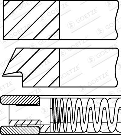 GOETZE ENGINE Piston Ring Kit Cyl.Bore: 79mm 08-427800-00 Piston Ring Set OPEL,VAUXHALL,ZAFIRA B (A05),Meriva A (X03),Astra H Schrägheck (A04)