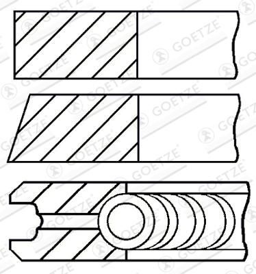 GOETZE ENGINE Piston Ring Kit Cyl.Bore: 69,6mm 08-425600-00 Piston Ring Set OPEL,FIAT,SUZUKI,Corsa D Schrägheck (S07),Meriva A (X03)