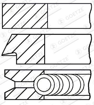 GOETZE ENGINE Piston Ring Kit Cyl.Bore: 84mm 08-425300-00 Piston Ring Set BMW,3 Limousine (E46),5 Limousine (E60),5 Touring (E61),5 Limousine (E39)