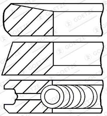 GOETZE ENGINE Piston Ring Kit MERCEDES-BENZ,OPEL,RENAULT 08-424900-00 6260300024,A6260300024,95517814 Piston Ring Set 120330817R,95517814