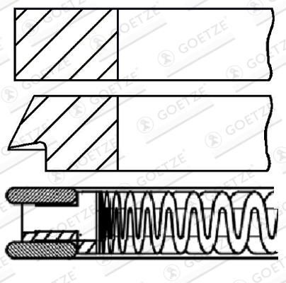 GOETZE ENGINE Piston Ring Kit Cyl.Bore: 71,9mm 08-424300-00 Piston Ring Set FORD,Fiesta Mk6 Schrägheck (JA8, JR8),FOCUS III Turnier,FOCUS III