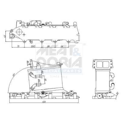 Meat & Doria Intercooler Insugningsluftkylare Skoda 995083 Storlek 2