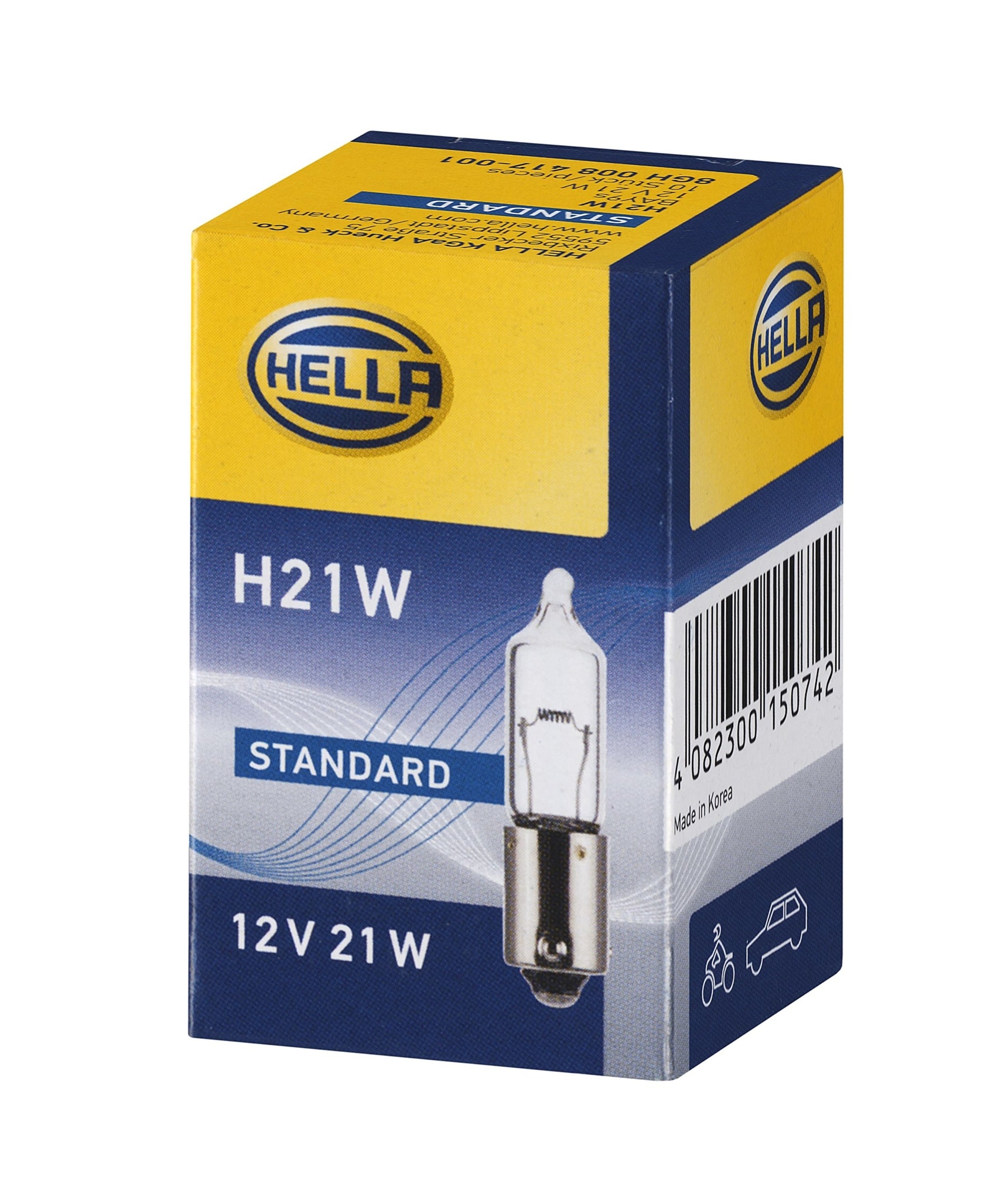 HELLA Light Bulbs LONG LIFE UP TO 3x LONGER LIFETIME H21W 8GH 008 417-001 Bulb, indicator VW,AUDI,MERCEDES-BENZ,Golf IV Schrägheck (1J1)