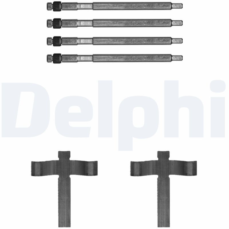 DELPHI Accessory Kit, disc brake pads LX0707 TESLA,Model S (5YJS),Model X (5YJX)