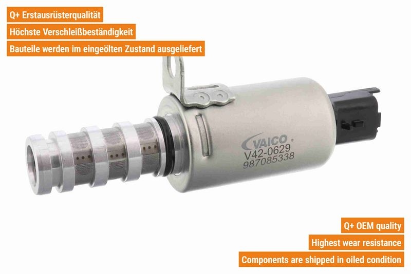VAICO Control Valve, camshaft adjustment Intake Side V42-0629  OPEL,PEUGEOT,CITROËN,Crossland X (P17),GRANDLAND X (A18),207 (WA_, WC_),207 CC (WD_)