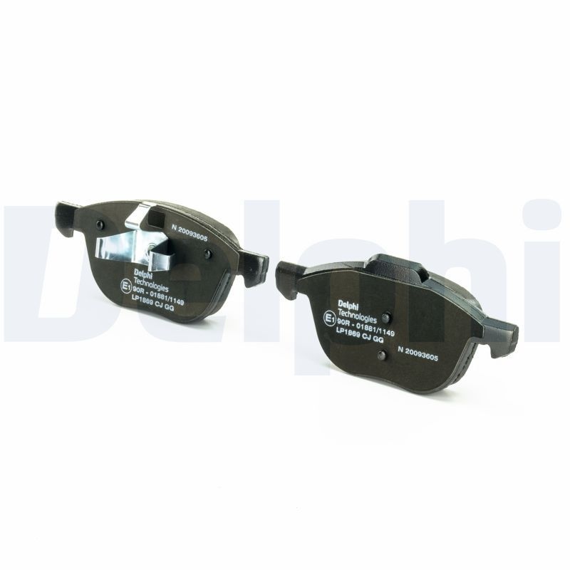 DELPHI Brake pad set FORD,MAZDA,VOLVO LP1869 1223682,1321517,1360305 1508074,1519528,1566093,1695810,1712024,1753844,1765766,1797211,1809256,1816524