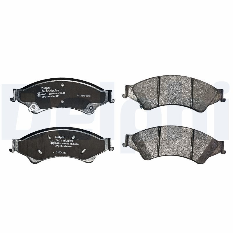 DELPHI Brake pad set with acoustic wear warning LP2484 Brake pads,Brake pad set, disc brake FORD,MAZDA,RANGER (TKE),BT-50 Pickup (B22, B32, UP, UR)