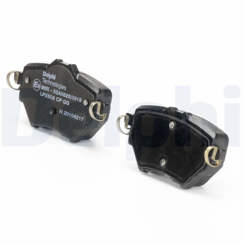 DELPHI Brake pad set not prepared for wear indicator LP2505 Brake pads,Brake pad set, disc brake OPEL,FIAT,PEUGEOT,Corsa F,GRANDLAND X (A18),MOKKA