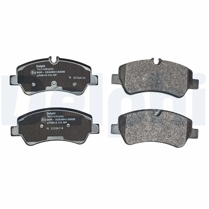 DELPHI Brake pad set incl. wear warning contact LP3619 Brake pads,Brake pad set, disc brake FORD,Transit Mk7 Kastenwagen (V363, FCD, FDD)