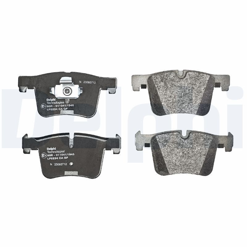 DELPHI Brake pad set BMW LP2234 34106799801,34106856191,34106859181 34106859182,34112456867,34112464194,34114073936,34116798978,34116854126