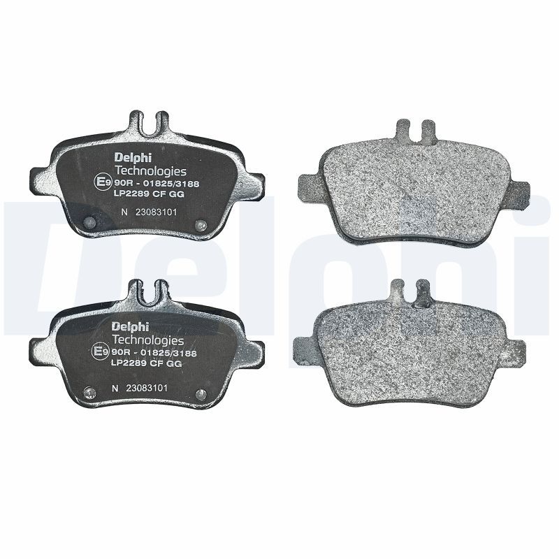 DELPHI Brake pad set MERCEDES-BENZ,INFINITI LP2289 440605DA0A,440605DA0C,44060HG00A 0004200605,0004200705,0064202320,0064207920,0064208020,0064208320