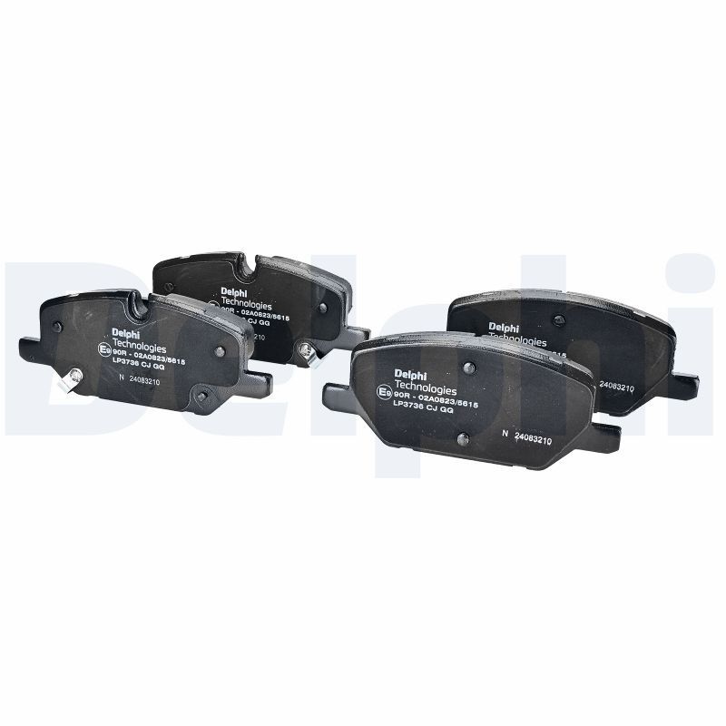 DELPHI Brake pad set not prepared for wear indicator LP3736 Brake pads,Brake pad set, disc brake OPEL,VAUXHALL,INSIGNIA Caravan,INSIGNIA CC