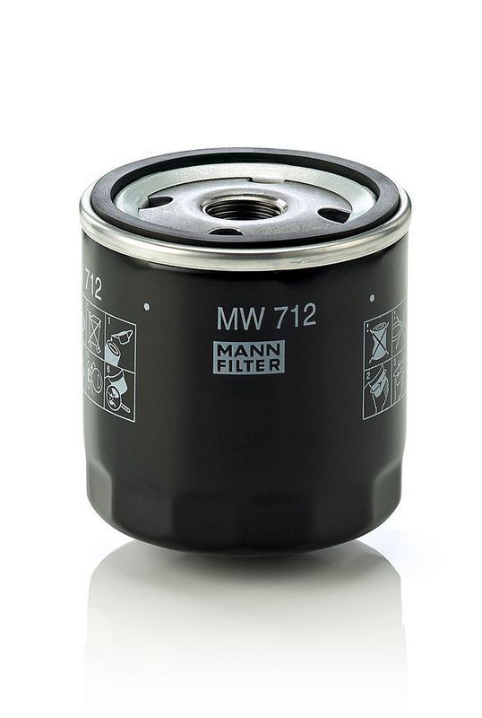 MANN-FILTER Oil filter MW 712 11001300053,11001341616,11002300053 Engine oil filter 11421460697,11421460833,11421460845,11001300053,11001341616