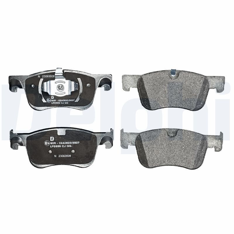 DELPHI Brake pad set prepared for wear indicator LP2689 Brake pads,Brake pad set, disc brake PEUGEOT,CITROËN,Rifter MPV,Partner III Kastenwagen (K9)