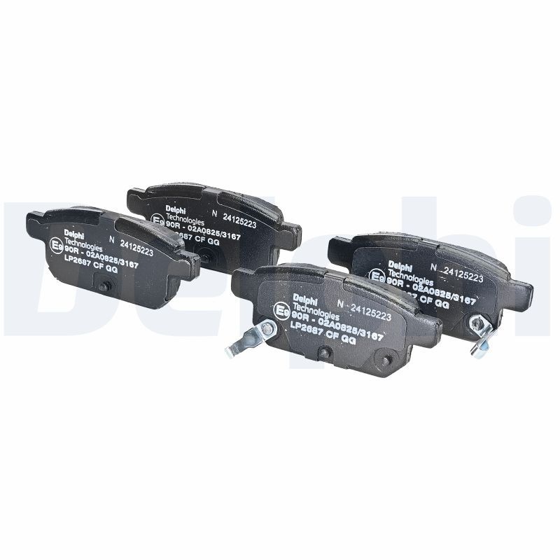 DELPHI Brake pad set with acoustic wear warning LP2687 Brake pads,Brake pad set, disc brake SUZUKI,SWIFT IV (FZ, NZ),VITARA (LY),SX4 S-Cross (JY)