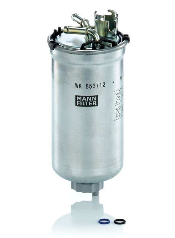 MANN-FILTER Fuel Filter In-Line Filter WK 853/12 z VW,SKODA,SEAT,POLO (9N_),Polo Limousine (9A4, 9A2, 9N2, 9A6),Polo Limousine (9N4)
