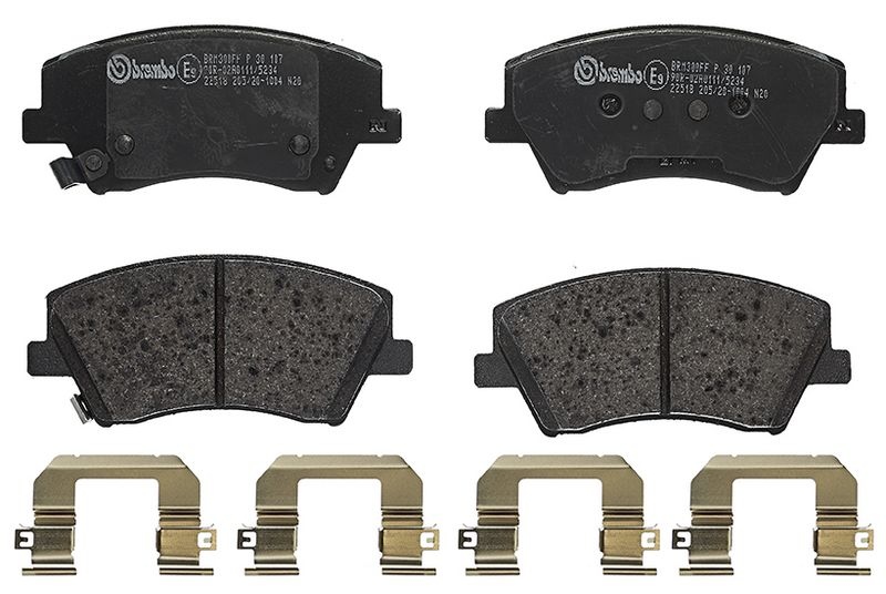 BREMBO Brake pad set HYUNDAI,KIA P 30 107 58101F2A00,58101F3A00,58101F0A00 58101F0A30,58101G2A00,58101G2A10,58101B5A10,58101F0A00