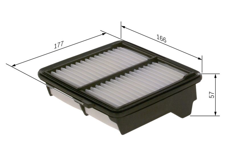 BOSCH Air filter Filter Insert F 026 400 223 Engine air filter,Engine filter HONDA,Jazz III Schrägheck (GE_, GG_, GP_, ZA_),JAZZ IV (GK)
