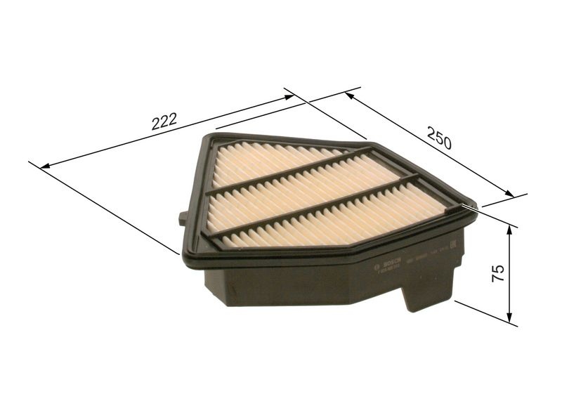 BOSCH Air filter Filter Insert F 026 400 583 Engine air filter,Engine filter HONDA,CR-V IV (RM_)