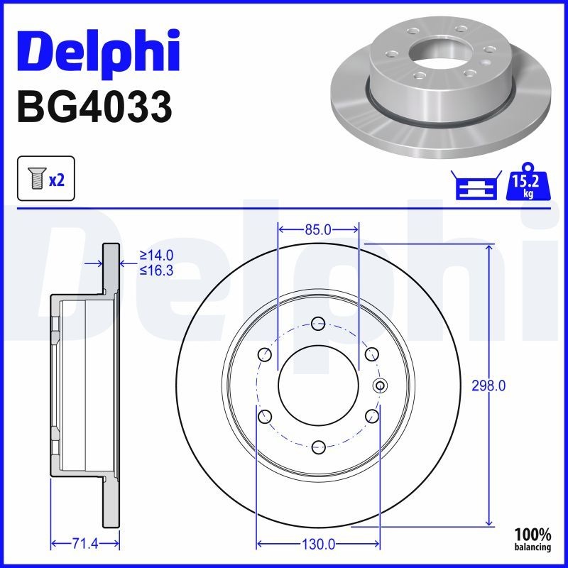 DELPHI Brake disc VW,MERCEDES-BENZ BG4033 9064230012,9104230000,910423000007 Brake rotor,Brake discs,Brake rotors A9064230012,A9104230000,2E0615601A